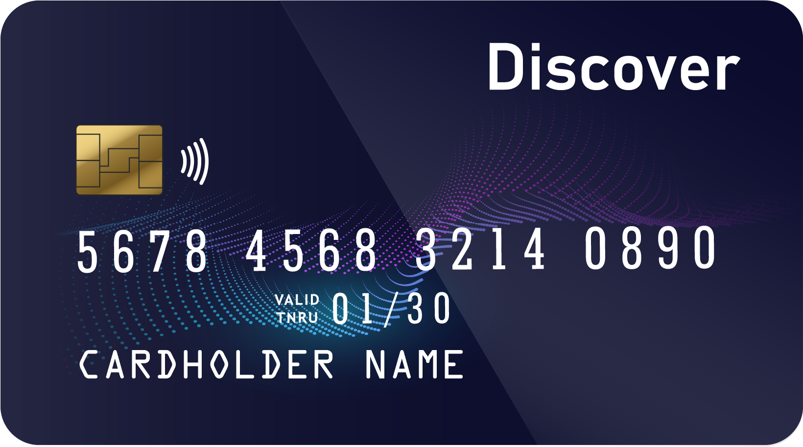 Mockup of a Discover card