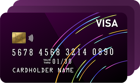 Mockup of a VISA card